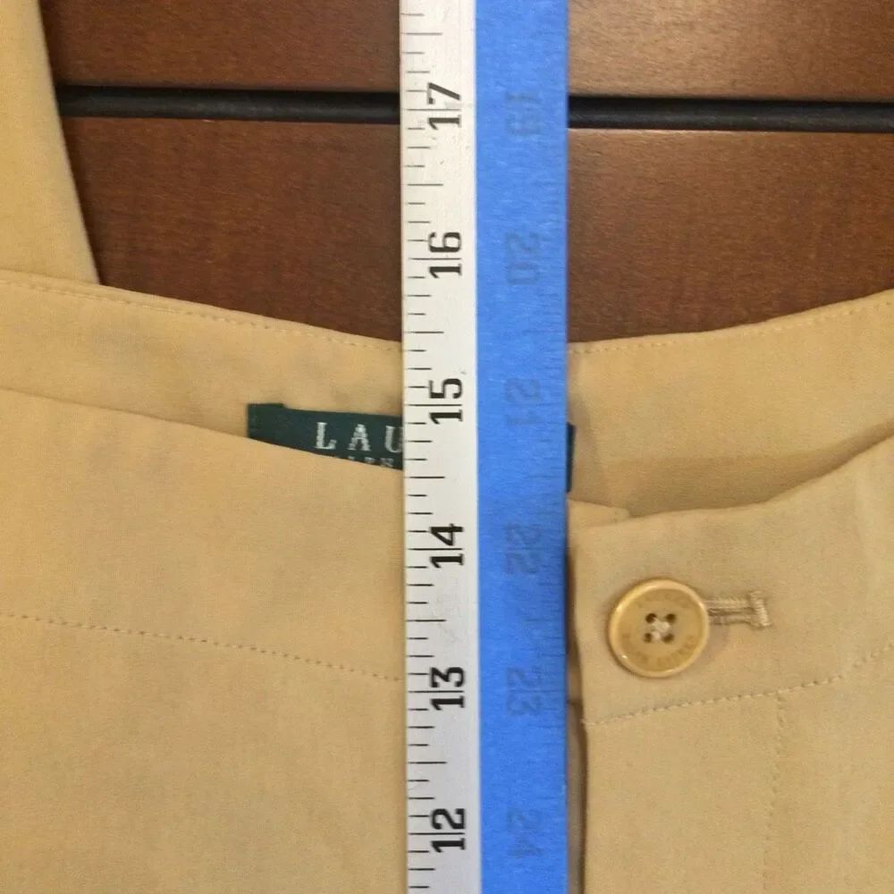 Ralph Lauren tan wide leg Green label pants 18w - Picture 5 of 10